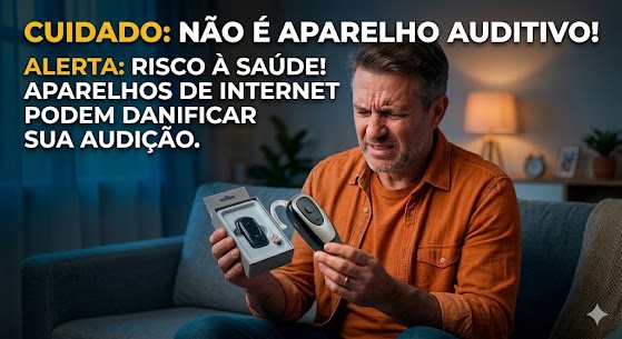 Cuidado: Não é aparelho auditivo!